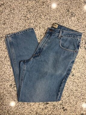 L.L. Bean Men's Natural Fit Medium Blue Straight-Leg Jeans